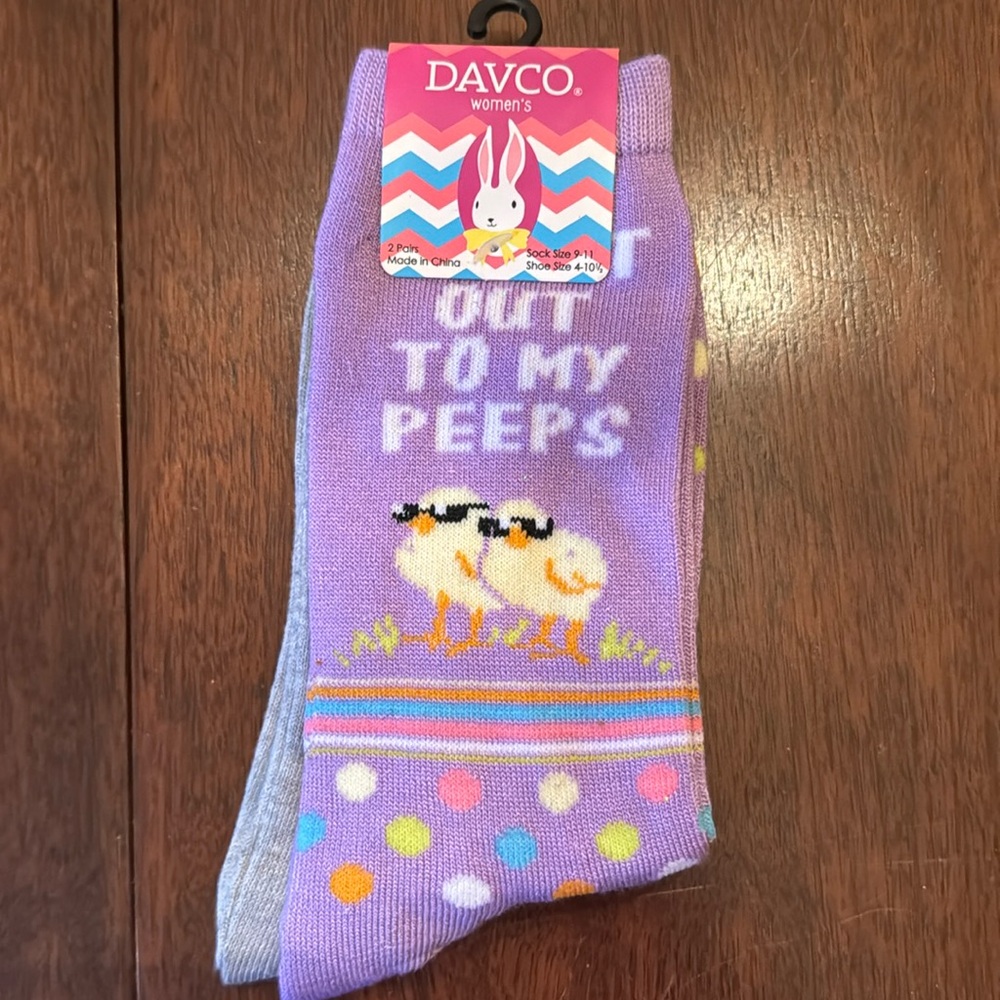 Two pairs of chicken socks